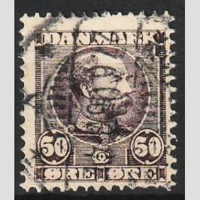FRIMRKER DANMARK | 1904-05 - AFA 50 - Chr. IX 50 re lilla - Stemplet
