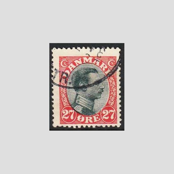 FRIMRKER DANMARK | 1918-20 - AFA 102 - Chr. X 27 re rd/sort - Stemplet