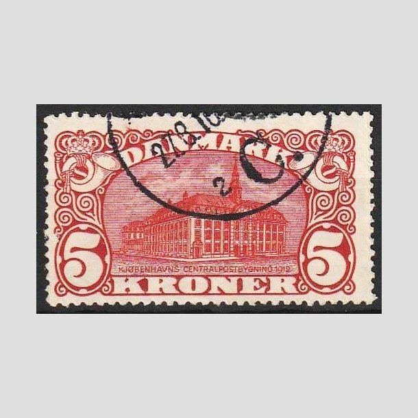 FRIMRKER DANMARK | 1915 - AFA 81 - 5 Kr. Centralposthus - Stemplet