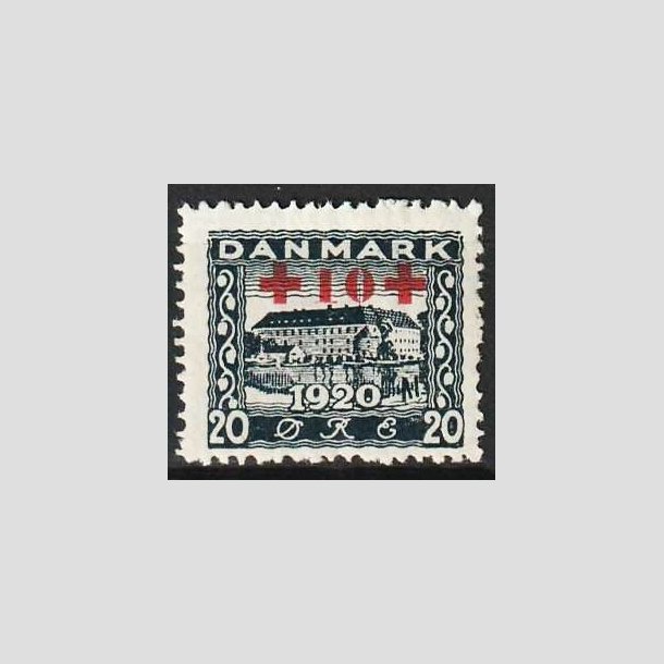 FRIMRKER DANMARK | 1921 - AFA 121 - +10 +20 re bl Rde Kors provisorier - Postfrisk