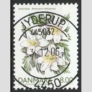 FRIM�RKER DANMARK | 2006 - AFA 1458 - For�rsblomster - 8,00 Kr. Anemone - Pragt Stemplet