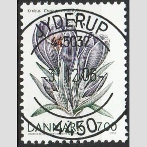 FRIM�RKER DANMARK | 2006 - AFA 1457 - For�rsblomster - 7,00 Kr. Krokus - Pragt Stemplet
