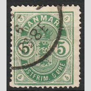 FRIM�RKER DANMARK | 1882 - AFA 32 - 5 �re gr�n 