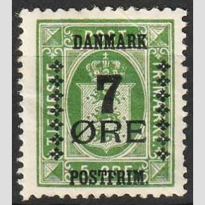 FRIMRKER DANMARK | 1926 - AFA 163 - 7/5 re grn Provisorier - Ubrugt