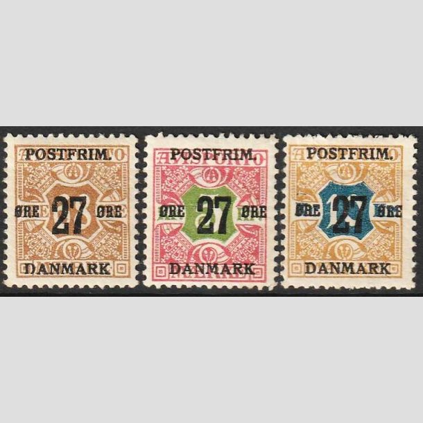 FRIMRKER DANMARK | 1918 - AFA 94,96,97 - 3 stk. provisorium - Ubrugt