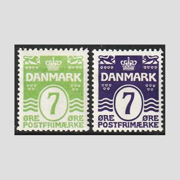 FRIMRKER DANMARK | 1926-30 - AFA 167+184 - Blgelinie 7 re - Ubrugt