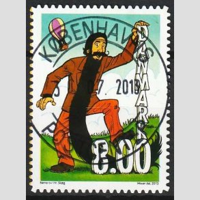 FRIM�RKER DANMARK | 2013 - AFA 1736a - B�rne-TV - 8,00 Kr. flerfarvet - Pragt Stemplet