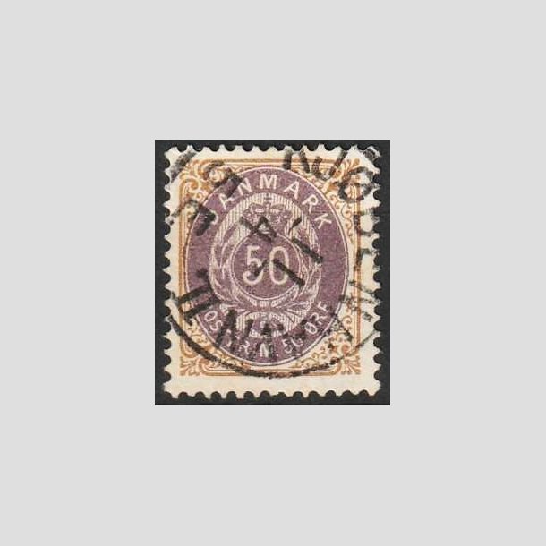 FRIMRKER DANMARK | 1895 - AFA 30B - 50 re brun/lilla - Flot Stemplet