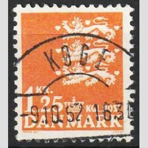 FRIMRKER DANMARK | 1962 - AFA 404 - Rigsvben 1,25 Kr. orange - Lux Stemplet Kge