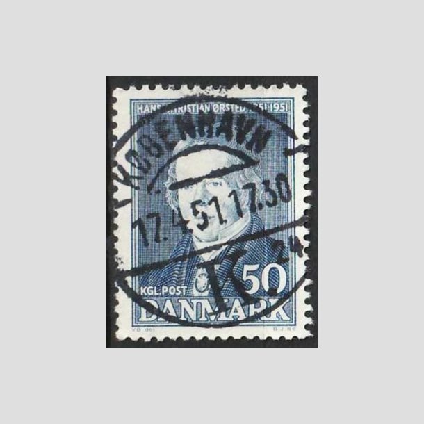 FRIMRKER DANMARK | 1951 - AFA 330 - Hans Christian rsted - 50 re bl - Lux Stemplet