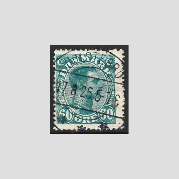 FRIMRKER DANMARK | 1921-22 - AFA 130 - Chr. X 60 re blgrn - Lux Stemplet Holstebro