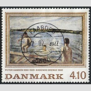FRIMRKER DANMARK | 1988 - AFA 921 - Peter Hansen - 4,10 Kr. flerfarvet - Pragt Stemplet 