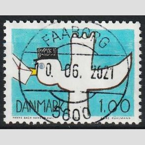 FRIM�RKER DANMARK | 1984 - AFA 813 - Kommunikation - 1,00 Kr. flerfarvet - Pragt Stemplet