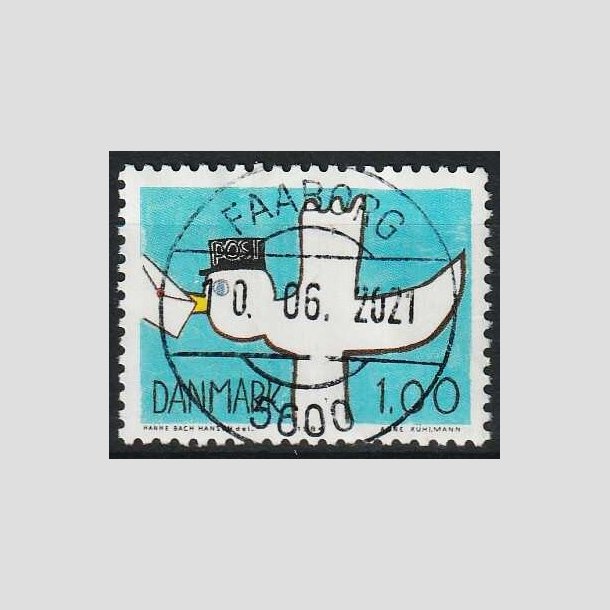 FRIMRKER DANMARK | 1984 - AFA 813 - Kommunikation - 1,00 Kr. flerfarvet - Pragt Stemplet