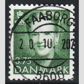 FRIMRKER DANMARK | 1991 - AFA 982 - Dronning Margrethe - 3,75 Kr. grn - Lux Stemplet