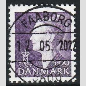 FRIMRKER DANMARK | 1997 - AFA 1154 - Dronning Margrethe - 5,00 Kr. Violet - Lux Stemplet 