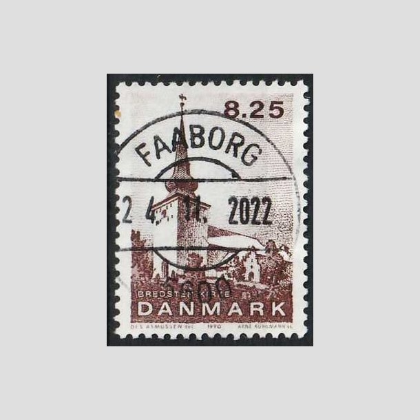 FRIMRKER DANMARK | 1990 - AFA 976 - Jyske landsbykirker - 8,25 Kr. brun - Lux Stemplet