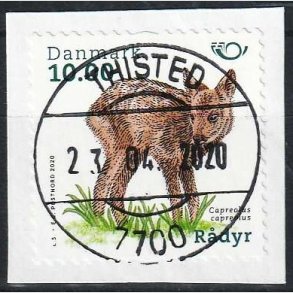 FRIM�RKER DANMARK | 2020 - AFA 1991 - Pattedyr. - 10,00 kr. flerfarvet - Lux Stemplet