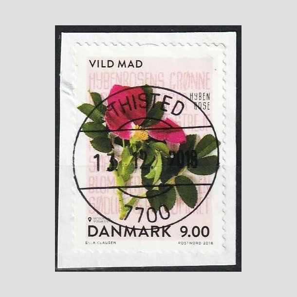 FRIMRKER DANMARK | 2018 - AFA 1945 - Vild mad. - 9,00 kr. flerfarvet - Pragt Stemplet 