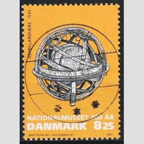 FRIM�RKER DANMARK | 2007 - AFA 1503 - Nationalmuseet 200 �r - 8,25 Kr. flerfarvet - Pragt Stemplet