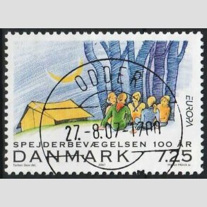 FRIMRKER DANMARK | 2007 - AFA 1511 - Spejderbevgelsen - 7,25 Kr. Aftenstemning - Pragt Stemplet 