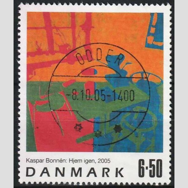 FRIMRKER DANMARK | 2005 - AFA 1440 - Frimrkekunst 8. - 6,50 Kr. Kaspar Bonnn - Pragt Stemplet