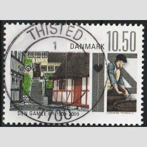 FRIM�RKER DANMARK | 2009 - AFA 1566 - Den gamle by - 10,50 Kr. flerfarvet - Pragt Stemplet
