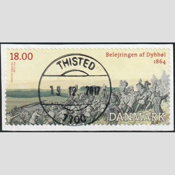 FRIMRKER DANMARK | 2014 - AFA 1771 - Dybbl 1864 - 18,00 Kr. flerfarvet - Pragt Stemplet