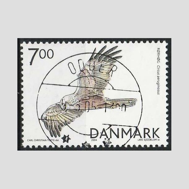 FRIMRKER DANMARK | 2004 - AFA 1412 - Rovfugle i Danmark - 7,00 Kr. Rrhg - Pragt Stemplet