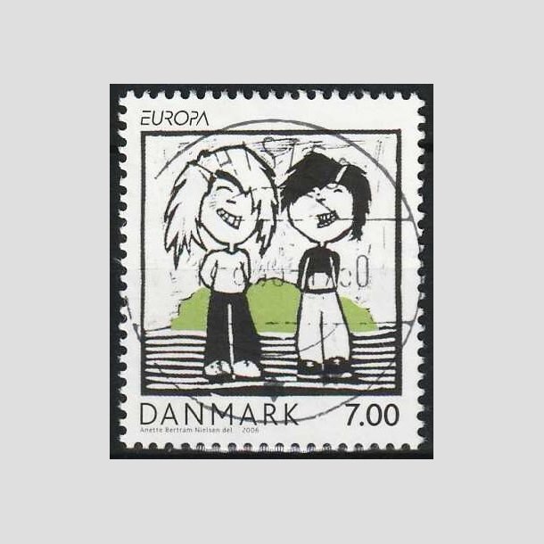 FRIMRKER DANMARK | 2006 - AFA 1483 - Europamrker brn/unge - 7,00 Kr. - Pragt Stemplet