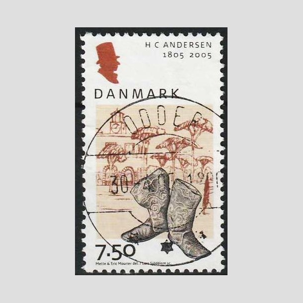 FRIMRKER DANMARK | 2005 - AFA 1425 - H.C. Andersen - 7,50 Kr. Rejsestvler - Pragt Stemplet