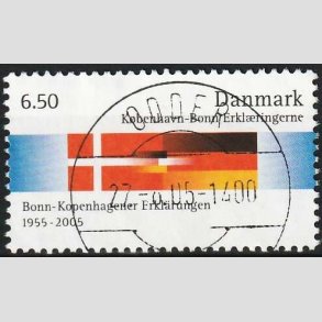 FRIM�RKER DANMARK | 2005 - AFA 1431 - K�benhavn-Bonn - 6,50 Kr. flerfarvet - Pragt Stemplet