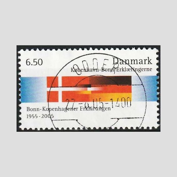 FRIMRKER DANMARK | 2005 - AFA 1431 - Kbenhavn-Bonn - 6,50 Kr. flerfarvet - Pragt Stemplet