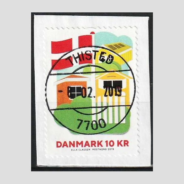 FRIMRKER DANMARK | 2019 - AFA 1954 - 800-ret for Dannebrog. - 10,00 kr. - Pragt Stemplet