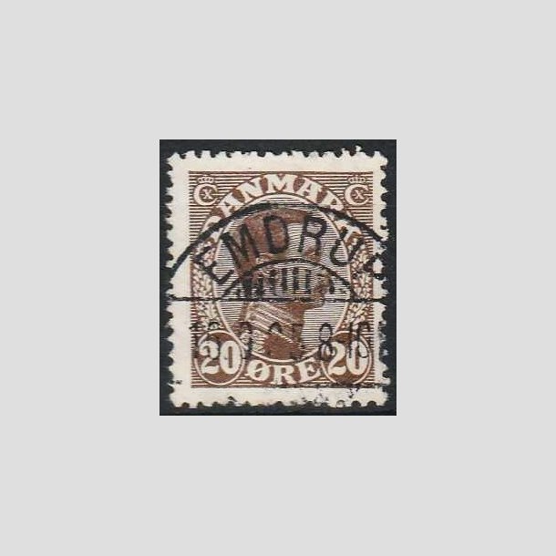 FRIMRKER DANMARK | 1921-22 - AFA 125 - Chr. X 20 re brun - Lux Stemplet 