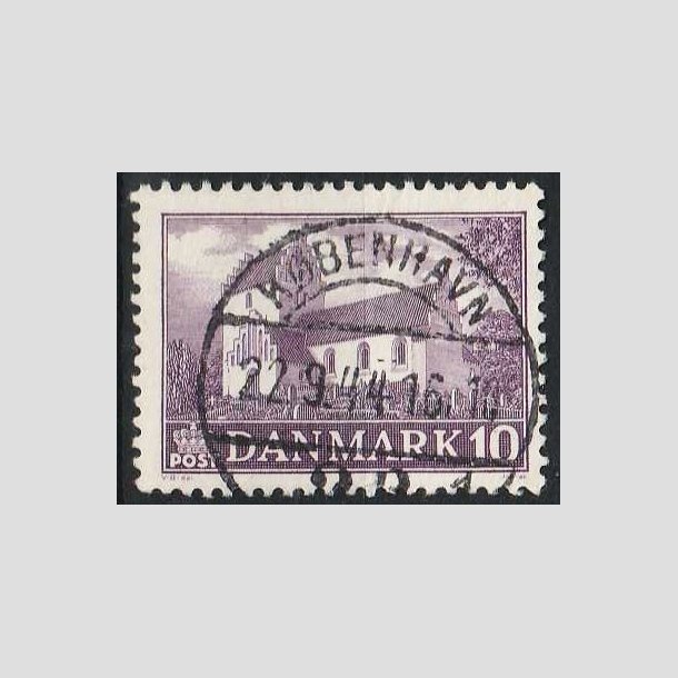 FRIMRKER DANMARK | 1944 - AFA 285 - Landsbykirker - 10 re violet - Pragt Stemplet