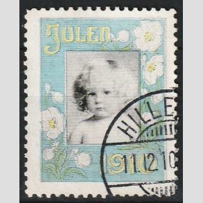 JULEM�RKER DANMARK | 1910 - Barnehoved - Stemplet