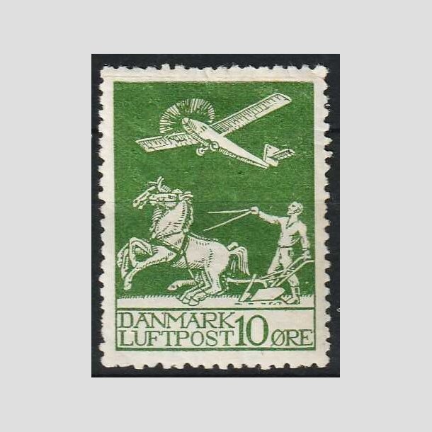 FRIMRKER DANMARK | 1925 - AFA 144 - Gl. Luftpost 10 re grn - Ubrugt