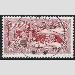 FRIM�RKER DANMARK | 1970 - AFA 504 - Dansk skibsfart - 50 �re brunlilla/r�d - Lux Stemplet Esbjerg