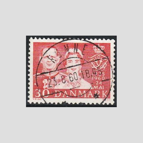 FRIMRKER DANMARK | 1960 - AFA 384 - Slvbryllup - 30 re rd - Pragt Stemplet Rnne