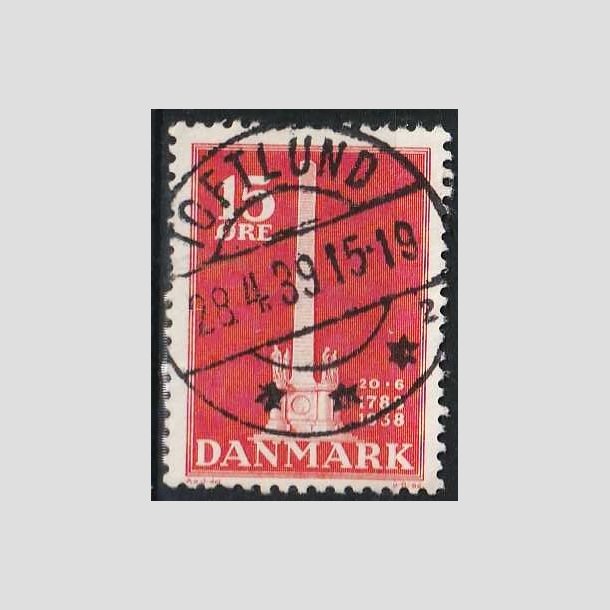 FRIMRKER DANMARK | 1938 - AFA 244 - Stavnsbndet 15 re rd - Lux Stemplet Toftlund