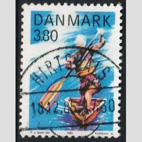 FRIMRKER DANMARK | 1985 - AFA 837 - Sport - 3,80 Kr. flerfarvet - Pragt Stemplet Hirtshals