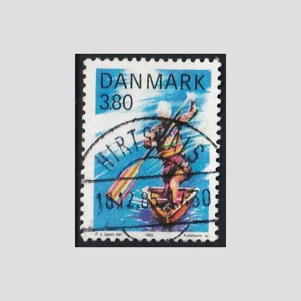 FRIMRKER DANMARK | 1985 - AFA 837 - Sport - 3,80 Kr. flerfarvet - Pragt Stemplet Hirtshals