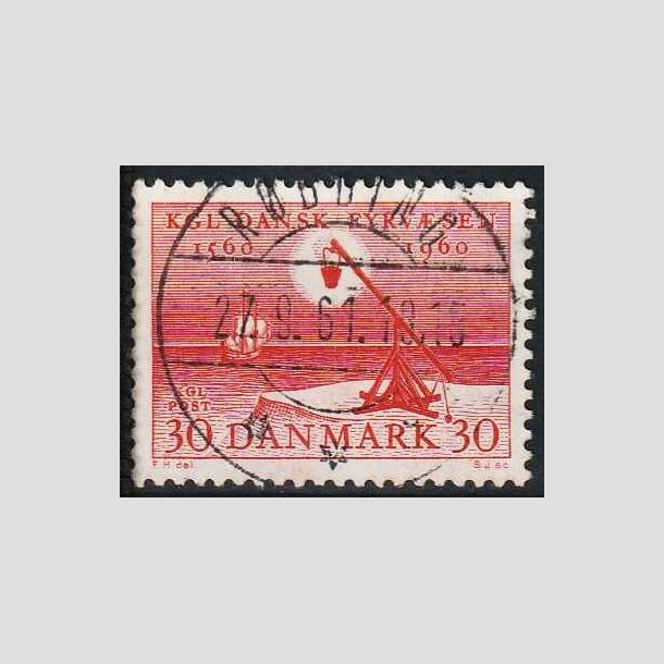 FRIMRKER DANMARK | 1960 - AFA 386 - Fyr &amp; Vagervsnet 400 r - 30 re rd - Pragt Stemplet