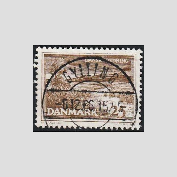 FRIMRKER DANMARK | 1964 - AFA 428F - Karup  - 25 re brun FLOUR - Pragt Stemplet