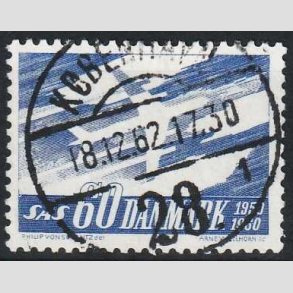 FRIM�RKER DANMARK | 1961 - AFA 391 - SAS 10 �rs jubil�um - 60 �re bl� - Lux Stemplet