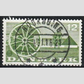FRIM�RKER DANMARK | 1960 - AFA 381 - Landbrugsmotiver - 12 �re gr�n - Pragt Stemplet Rudk�bing