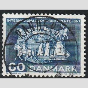 FRIMRKER DANMARK | 1963 - AFA 417 - Postkonference - 60 re bl - Pragt Stemplet Randers