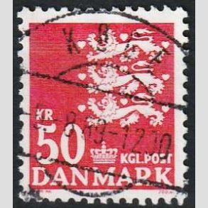 FRIMRKER DANMARK | 1985 - AFA 824 - Rigsvben - 50,00 Kr. rd - Lux Stemplet Kge