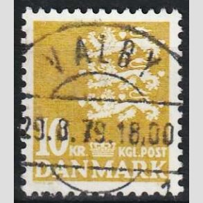 FRIMRKER DANMARK | 1976 - AFA 622 - Rigsvben 10 Kr. gul - Pragt Stemplet Valby